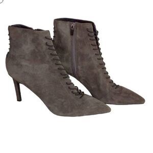 Kendall & Kylie Women’s Ankle Boot Pointed Toe Stiletto Heels‎ Grey Suede Witchy
